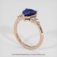 1.94 Ct. Blue Sapphire Ring, 18K Rose Gold 2