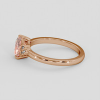1.06 Ct. Padparadscha Sapphire Ring, 18K Rose Gold 4