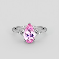 1.95 Ct. Pink Topaz Ring, Silver 1