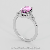 1.95 Ct. Pink Topaz Ring, Silver 2