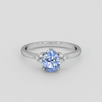 1.80 Ct. Blue Sapphire Ring, Silver 1