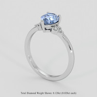 1.80 Ct. Blue Sapphire Ring, Silver 2