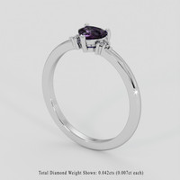 0.57 Ct. Purple Sapphire Ring, Silver 2