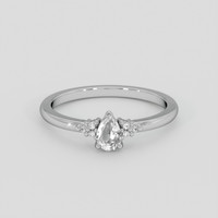 0.33 Ct. White Sapphire Ring, Silver 1