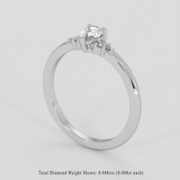 0.33 Ct. White Sapphire Ring, Silver 2