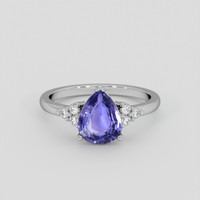 2.60 Ct. Purple Sapphire Ring, 10K White Gold 1