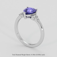 2.60 Ct. Purple Sapphire Ring, 10K White Gold 2