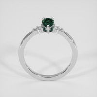 0.79 Ct. Greenish Blue Sapphire Ring, 10K White Gold 3