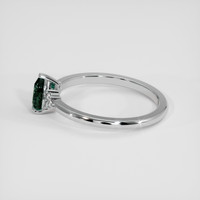 0.79 Ct. Greenish Blue Sapphire Ring, 10K White Gold 4