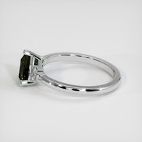 1.53 Ct. Greenish Brown Sapphire Ring, 10K White Gold 4