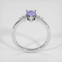 0.89 Ct. Purple Sapphire Ring, 14K White Gold 3