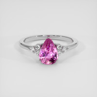 2.29 Ct. Pink Sapphire Ring, 14K White Gold 1
