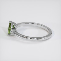 0.83 Ct. Green Sapphire Ring, 14K White Gold 4