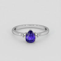 1.26 Ct. Color Change Sapphire Ring, 14K White Gold 1