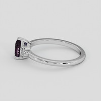0.66 Ct. Purple Sapphire Ring, 14K White Gold 4
