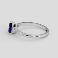 0.93 Ct. Blue Sapphire Ring, 18K White Gold 4