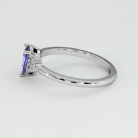 0.97 Ct. Violet Sapphire Ring, 18K White Gold 4