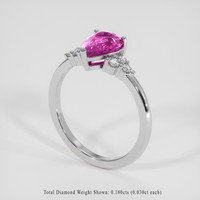 2.29 Ct. Pink Sapphire Ring, 18K White Gold 2