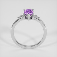 1.10 Ct. Purple Sapphire Ring, 18K White Gold 3