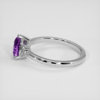 1.10 Ct. Purple Sapphire Ring, 18K White Gold 4