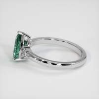 1.43 Ct. Bluish Green Sapphire Ring, 18K White Gold 4