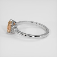 1.20 Ct. Padparadscha Sapphire Ring, 18K White Gold 4