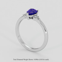 1.26 Ct. Color Change Sapphire Ring, 18K White Gold 2