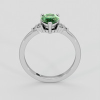 1.02 Ct. Bluish Green Sapphire Ring, 18K White Gold 3