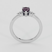 0.66 Ct. Purple Sapphire Ring, 18K White Gold 3