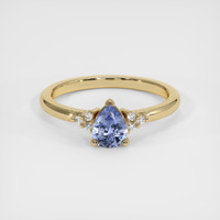 0.48 Ct. Blue Sapphire Ring, 10K Yellow Gold 1