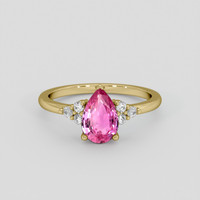 1.16 Ct. Pink Sapphire Ring, 10K Yellow Gold 1