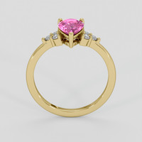 1.16 Ct. Pink Sapphire Ring, 10K Yellow Gold 3