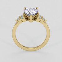 2.27 Ct. Blue Sapphire Ring, 10K Yellow Gold 3