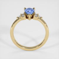 0.90 Ct. Blue Sapphire Ring, 10K Yellow Gold 3