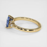 0.90 Ct. Blue Sapphire Ring, 10K Yellow Gold 4