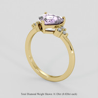 3.14 Ct. Pinkish Purple Sapphire Ring, 10K Yellow Gold 2
