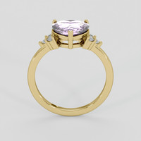 3.14 Ct. Pinkish Purple Sapphire Ring, 10K Yellow Gold 3