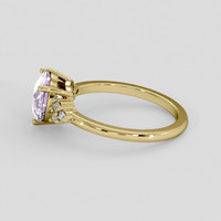 3.14 Ct. Pinkish Purple Sapphire Ring, 10K Yellow Gold 4