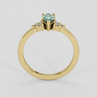 0.63 Ct. Bluish Green Sapphire Ring, 10K Yellow Gold 3