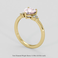 1.88 Ct. Pink Sapphire Ring, 10K Yellow Gold 2