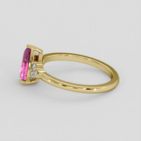 1.16 Ct. Pink Sapphire Ring, 14K Yellow Gold 4