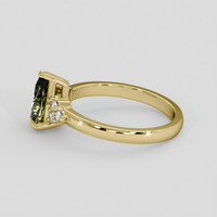 1.26 Ct. Yellowish Green Sapphire Ring, 14K Yellow Gold 4