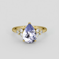 2.27 Ct. Blue Sapphire Ring, 14K Yellow Gold 1