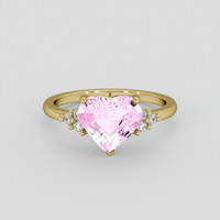 1.96 Ct. Pink Sapphire Ring, 14K Yellow Gold 1