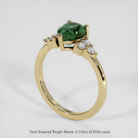 2.04 Ct. Green Sapphire Ring, 14K Yellow Gold 2
