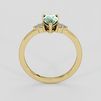 1.03 Ct. Bluish Green Sapphire Ring, 14K Yellow Gold 3