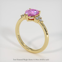 2.18 Ct. Pink Sapphire Ring, 14K Yellow Gold 2