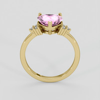 2.19 Ct. Pink Sapphire Ring, 14K Yellow Gold 3