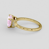 3.13 Ct. Pink Sapphire Ring, 14K Yellow Gold 4