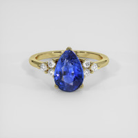 2.53 Ct. Blue Sapphire Ring, 14K Yellow Gold 1